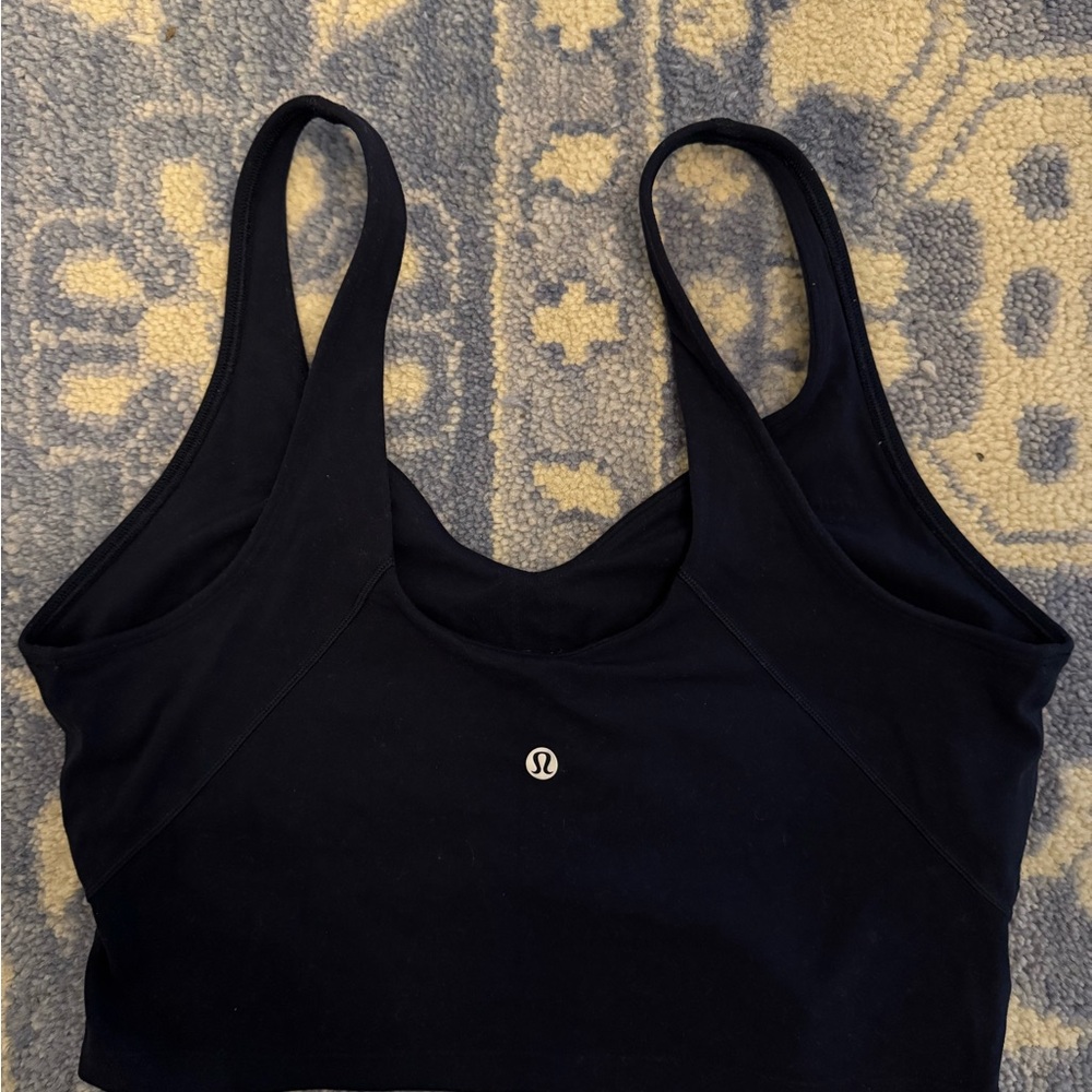 lululemon navy align cropped tank size 12